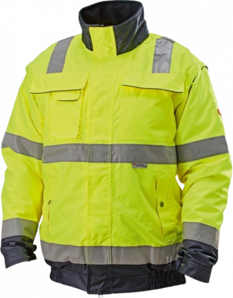 Fortis Warnjacke Arthur 2.0 gelb-marine inkl. Logos & Patch